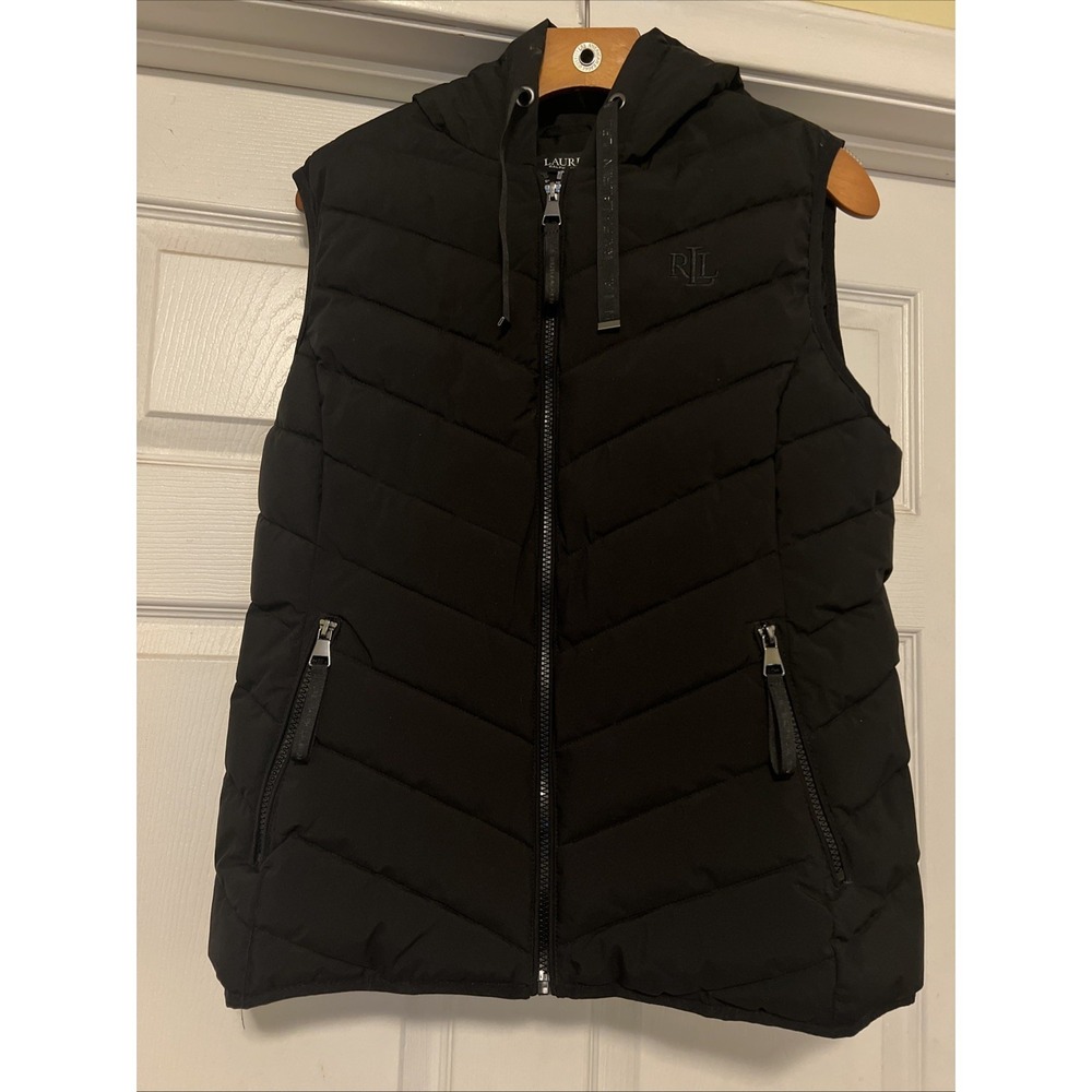 RALPH LAUREN LRL Soft Hooded Puffer Insulated Vest Jacket Womens Size Medium